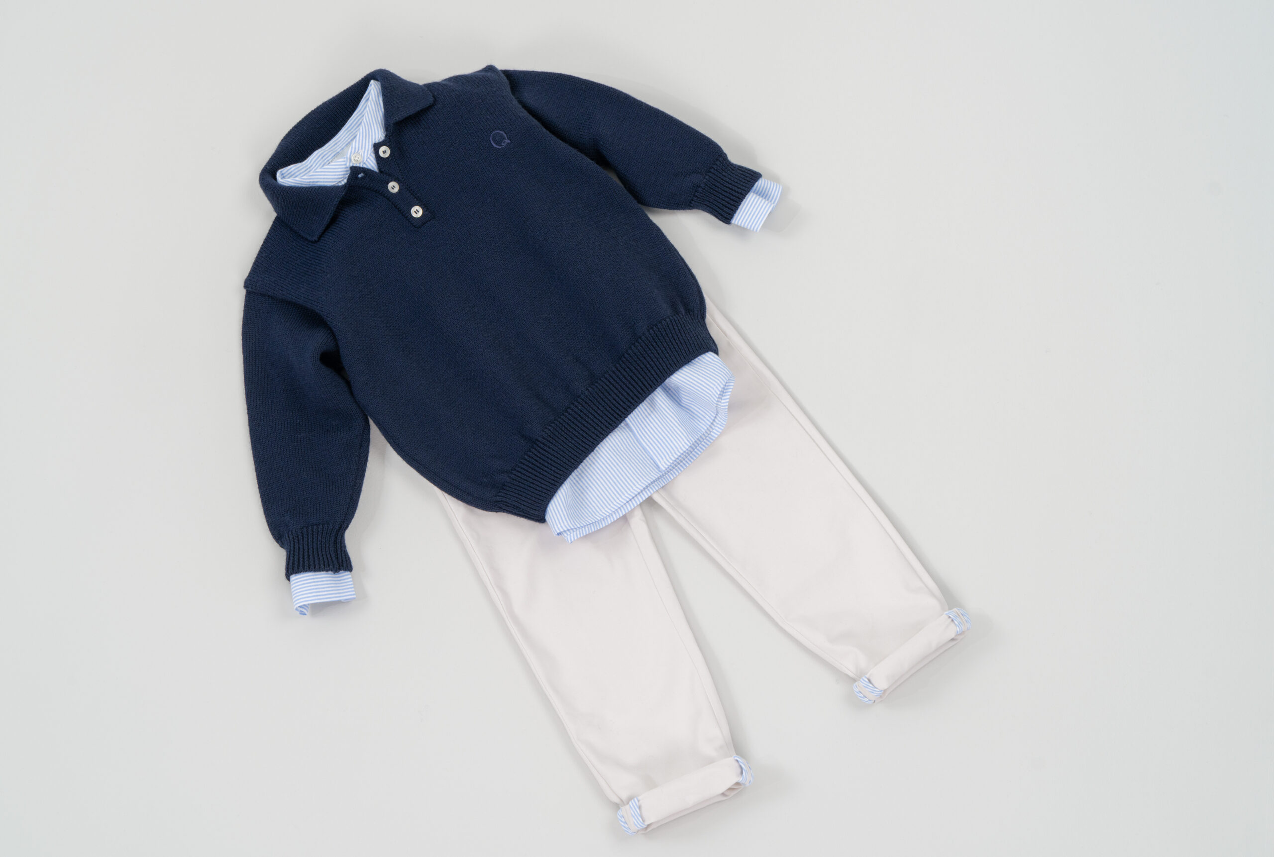 Pullover Polokragen blau – Bild 2